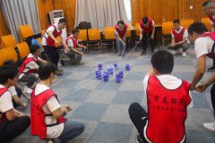 南京团建拓展趣味运动会-木梯子